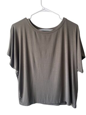 Final Touch Olive Green Relaxed Short-Sleeve Tee